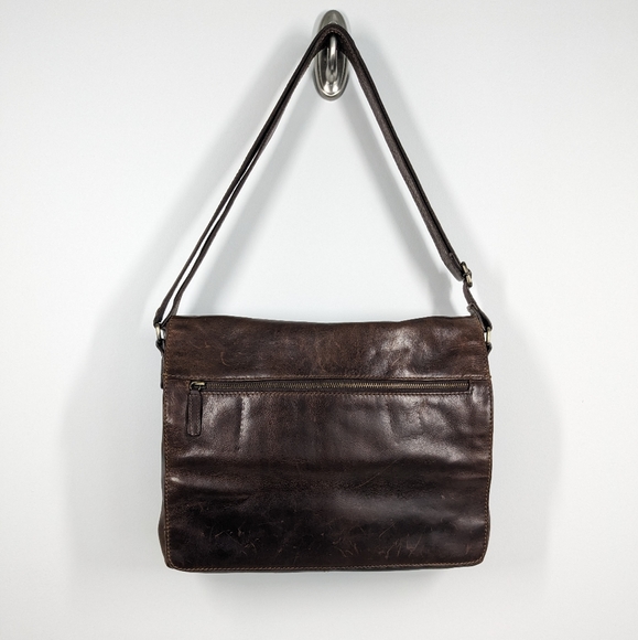 Gianni Conti Leather Messenger Bag - Picture 4 of 15